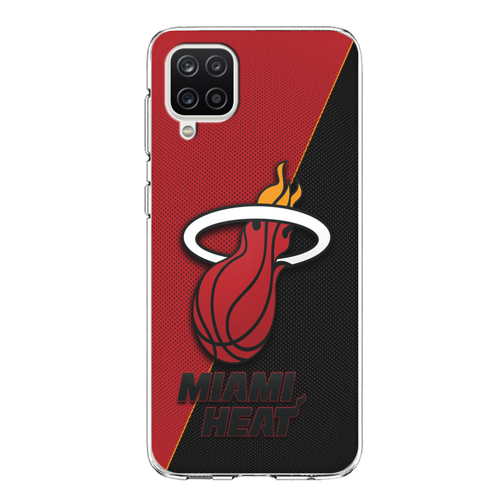 NBA Miami Heat Basketball 002 Samsung Galaxy A12 Case-Phone Case-Clear Soft Case-Altracase
