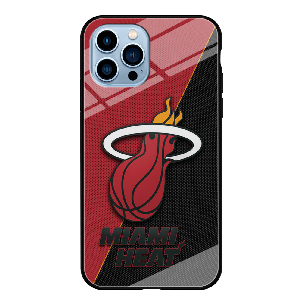NBA Miami Heat Basketball 002 iPhone 14 Pro Case-Phone Case-Tempered Glass Case-Altracase