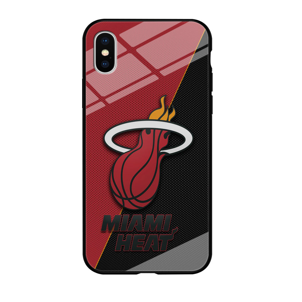 NBA Miami Heat Basketball 002 iPhone Xs Case-Phone Case-Tempered Glass Case-Altracase