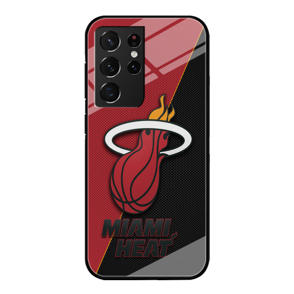 NBA Miami Heat Basketball 002 Samsung Galaxy S21 Ultra Case-Phone Case-Tempered Glass Case-Altracase