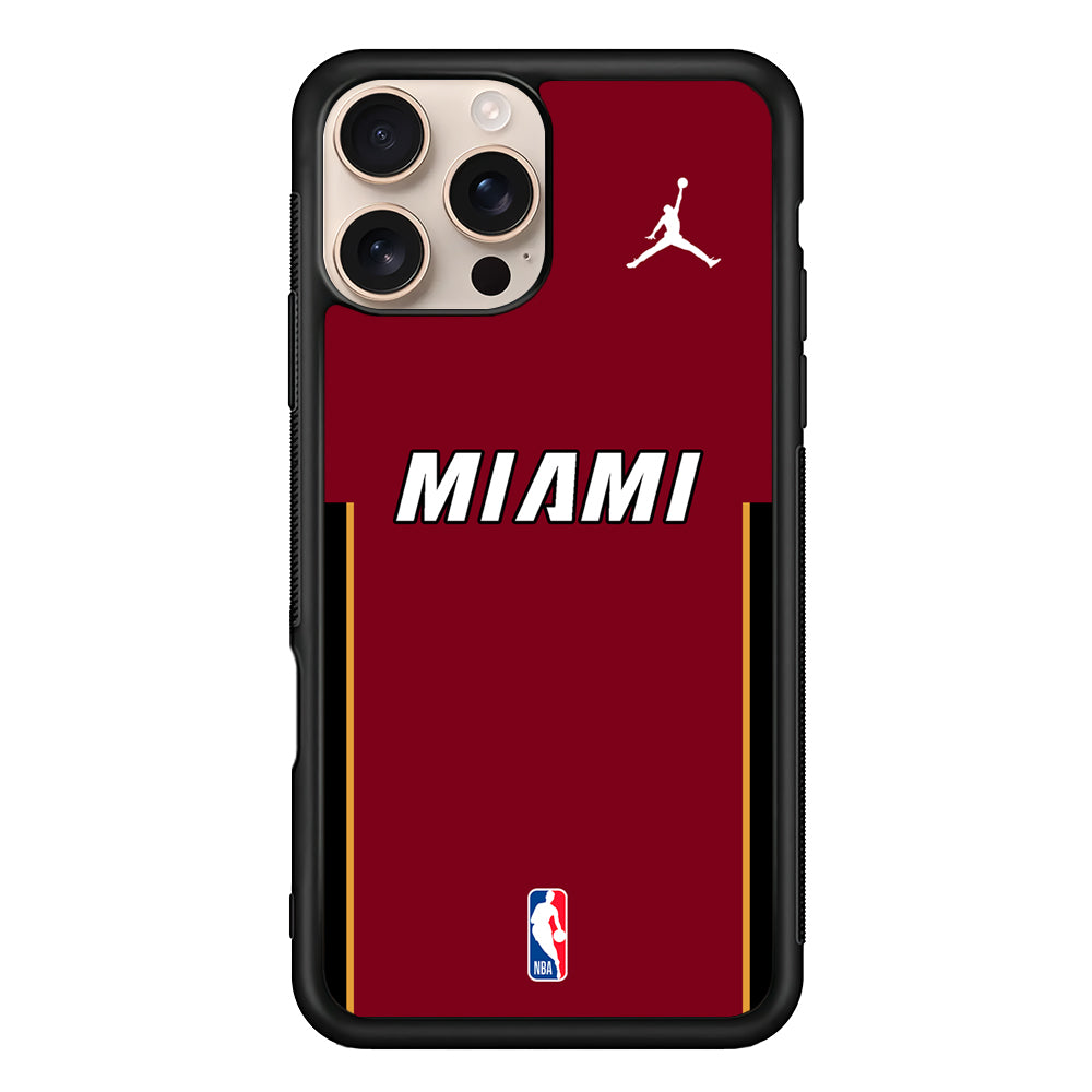NBA Miami Heat Red Jordan iPhone 16 Pro Case - Altracase