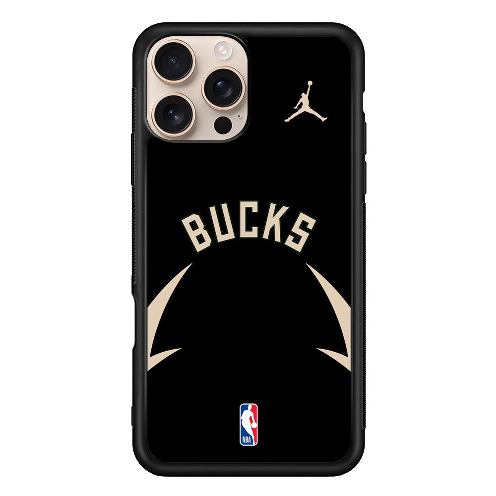 NBA Milwaukee Bucks Black Jordan iPhone 16 Pro Case - Altracase