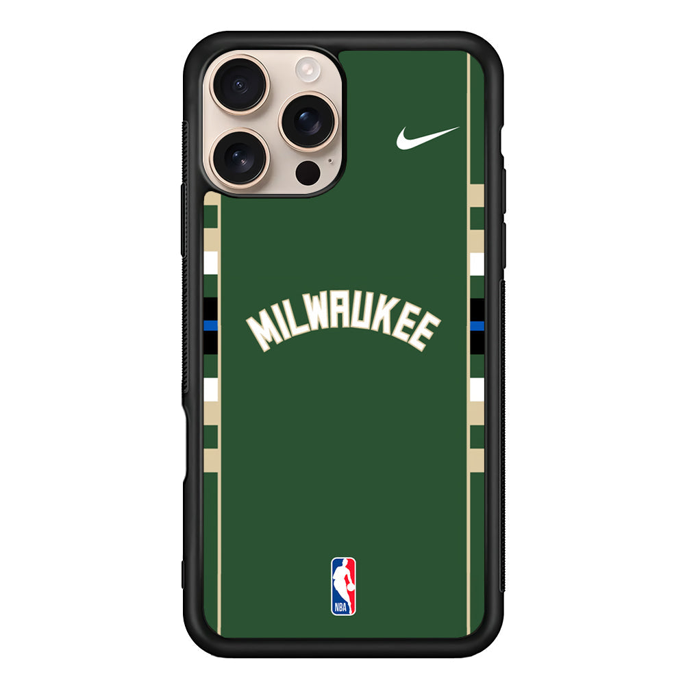 NBA Milwaukee Bucks Green Nike iPhone 16 Pro Max Case - Altracase