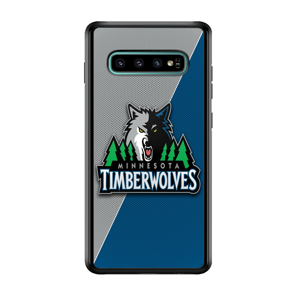 NBA Minnesota Timberwolves Basketball 001 Samsung Galaxy S10 Case-Phone Case-Rubber Black (2D Case)-Altracase