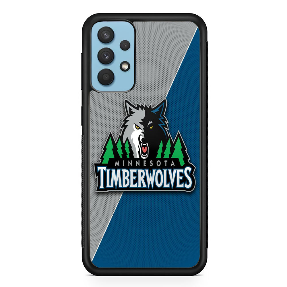 NBA Minnesota Timberwolves Basketball 001 Samsung Galaxy A32 Case-Phone Case-Rubber Black (2D Case)-Altracase