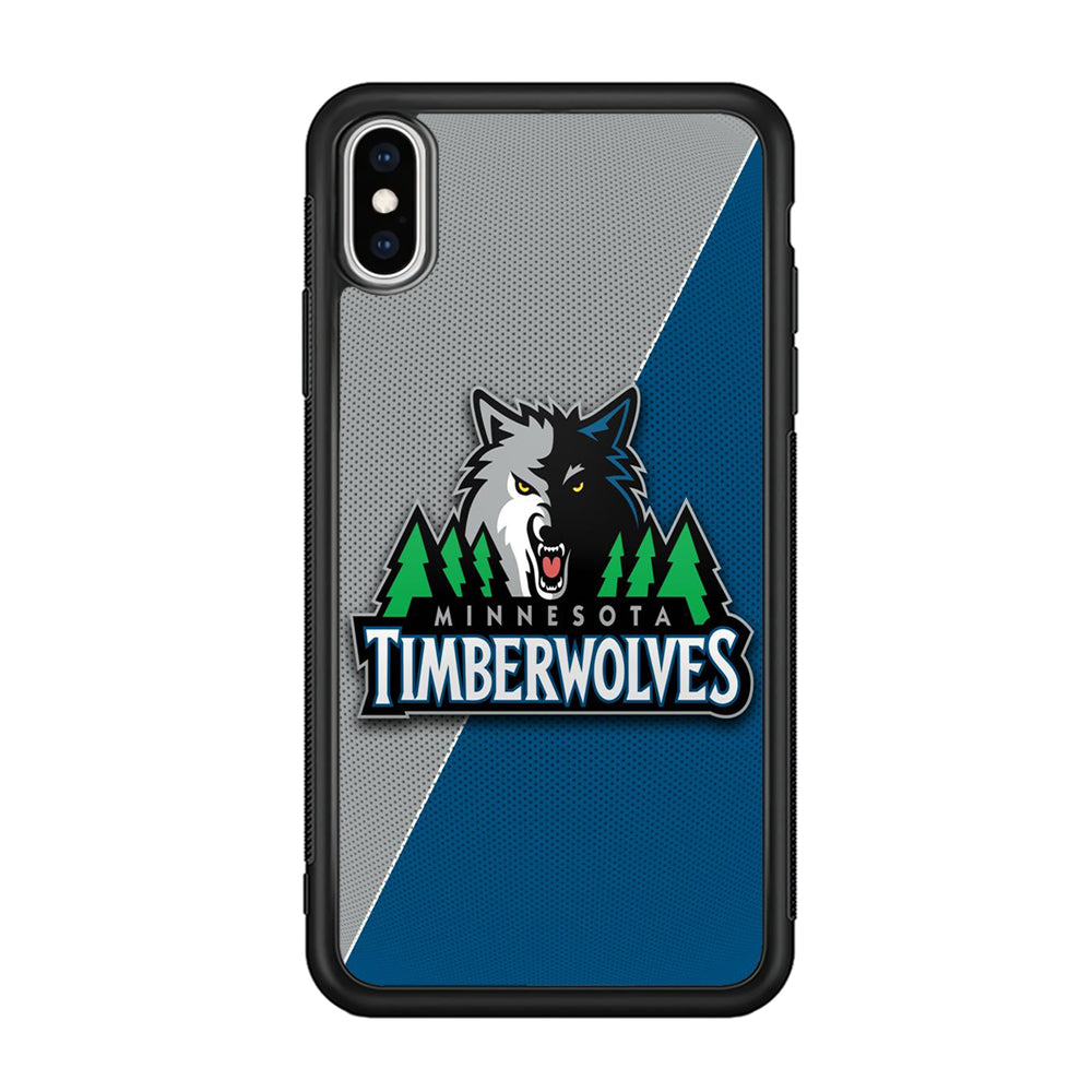 NBA Minnesota Timberwolves Basketball 001 iPhone Xs Case-Phone Case-Rubber Black (2D Case)-Altracase