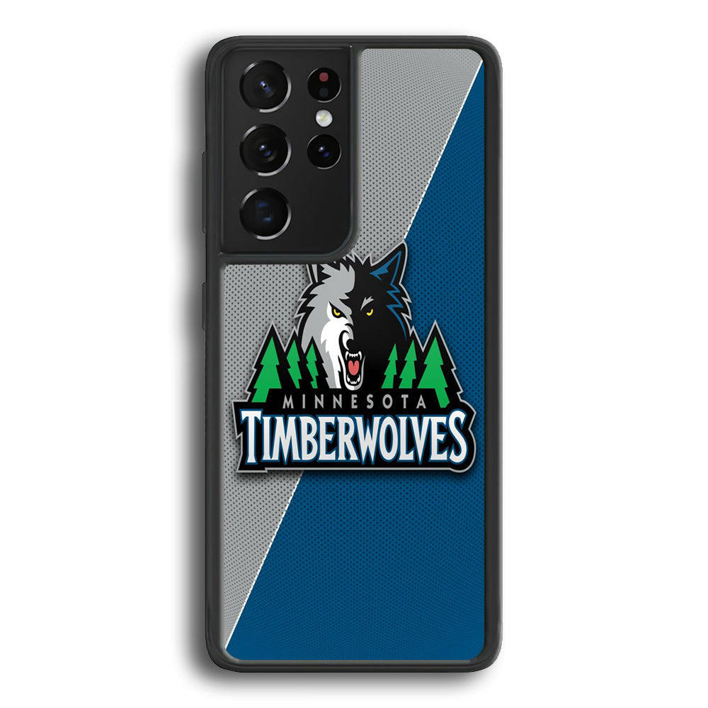 NBA Minnesota Timberwolves Basketball 001 Samsung Galaxy S21 Ultra Case-Phone Case-Rubber Black (2D Case)-Altracase