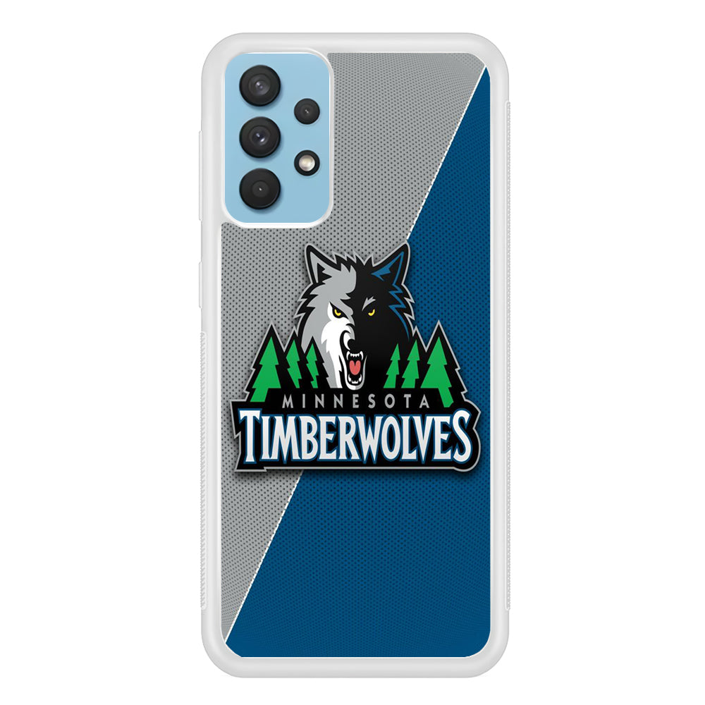 NBA Minnesota Timberwolves Basketball 001 Samsung Galaxy A32 Case-Phone Case-Rubber White (2D Case)-Altracase
