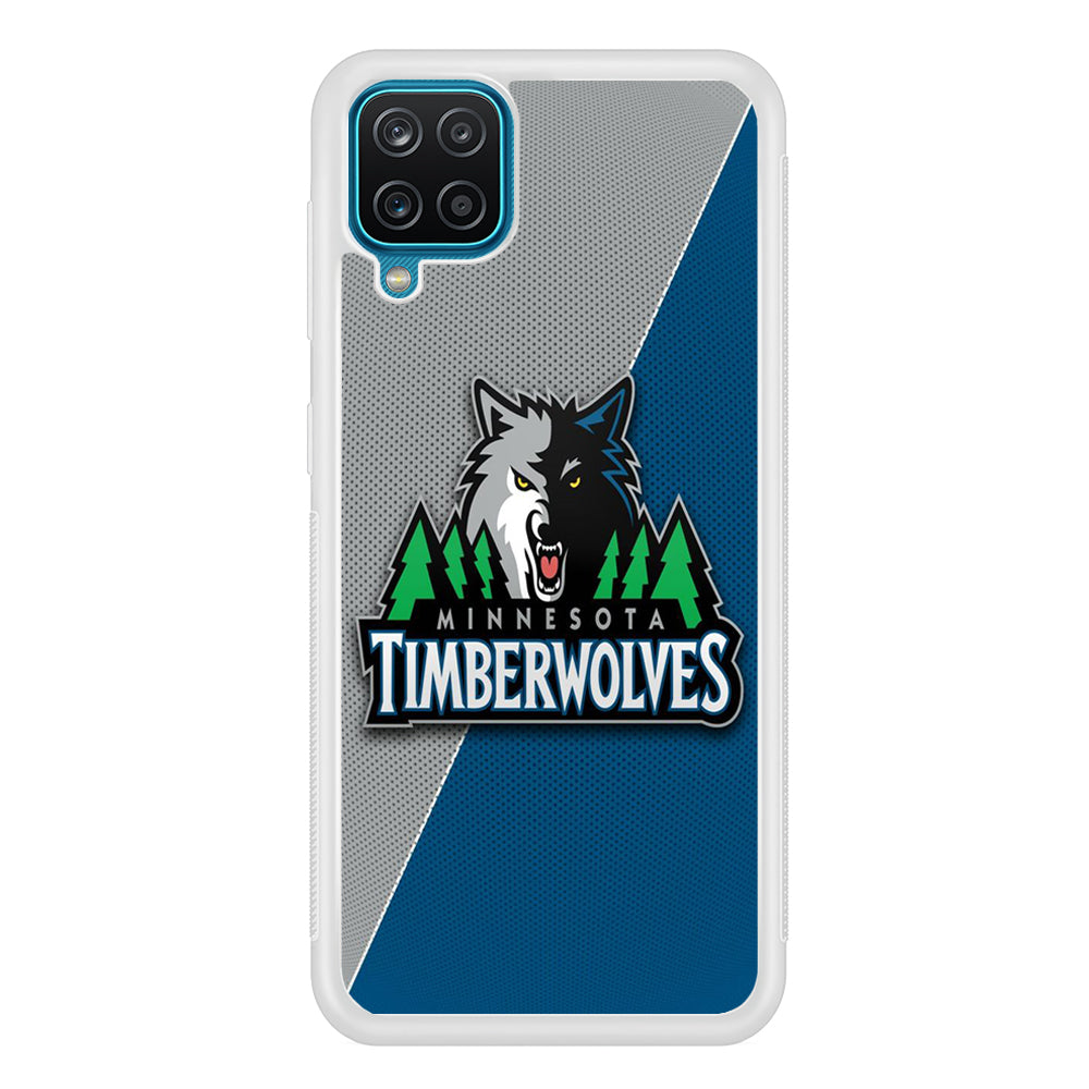 NBA Minnesota Timberwolves Basketball 001 Samsung Galaxy A12 Case-Phone Case-Rubber White (2D Case)-Altracase