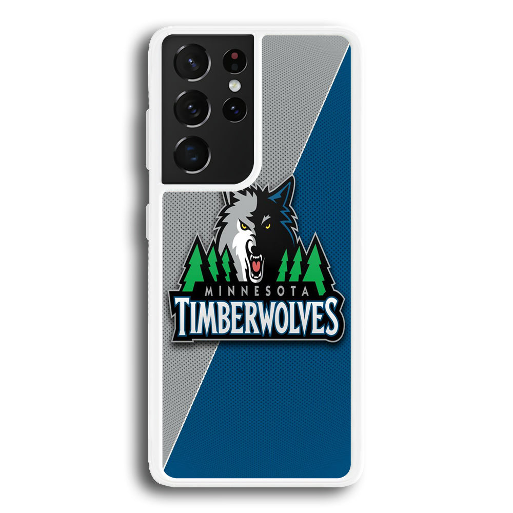 NBA Minnesota Timberwolves Basketball 001 Samsung Galaxy S21 Ultra Case-Phone Case-Rubber White (2D Case)-Altracase