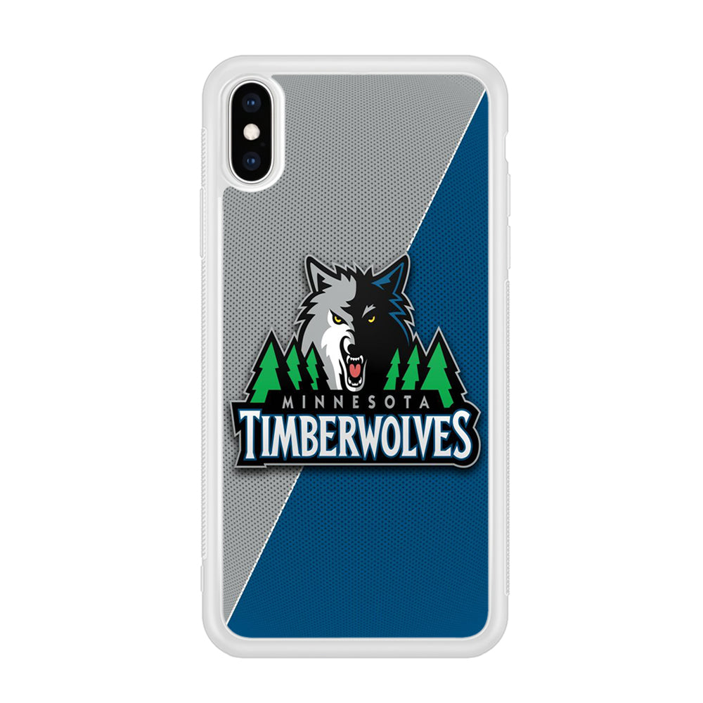 NBA Minnesota Timberwolves Basketball 001 iPhone Xs Case-Phone Case-Rubber White (2D Case)-Altracase