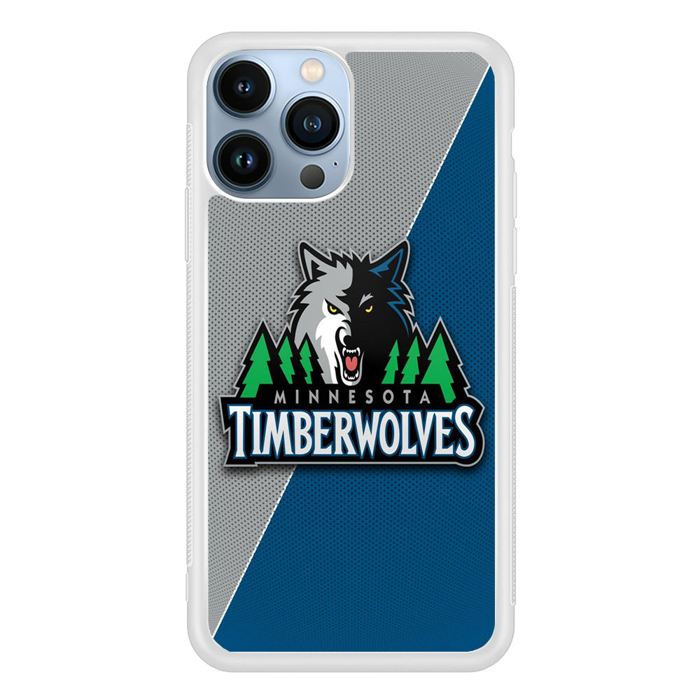 NBA Minnesota Timberwolves Basketball 001 iPhone 15 Pro Max Case-Phone Case-Rubber White (2D Case)-Altracase