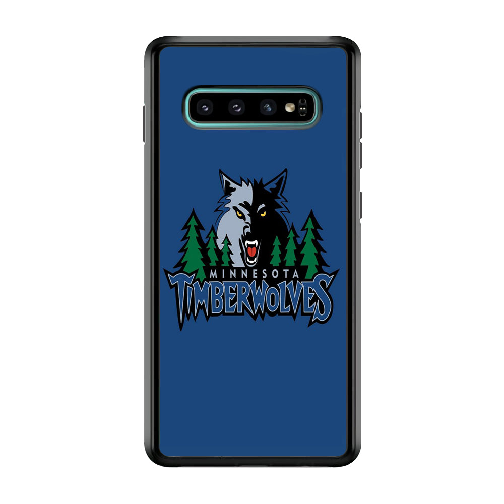 NBA Minnesota Timberwolves Basketball 002 Samsung Galaxy S10 Case-Phone Case-Rubber Black (2D Case)-Altracase