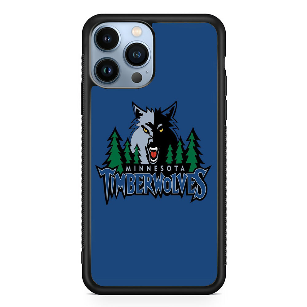 NBA Minnesota Timberwolves Basketball 002 iPhone 15 Pro Max Case-Phone Case-Rubber Black (2D Case)-Altracase