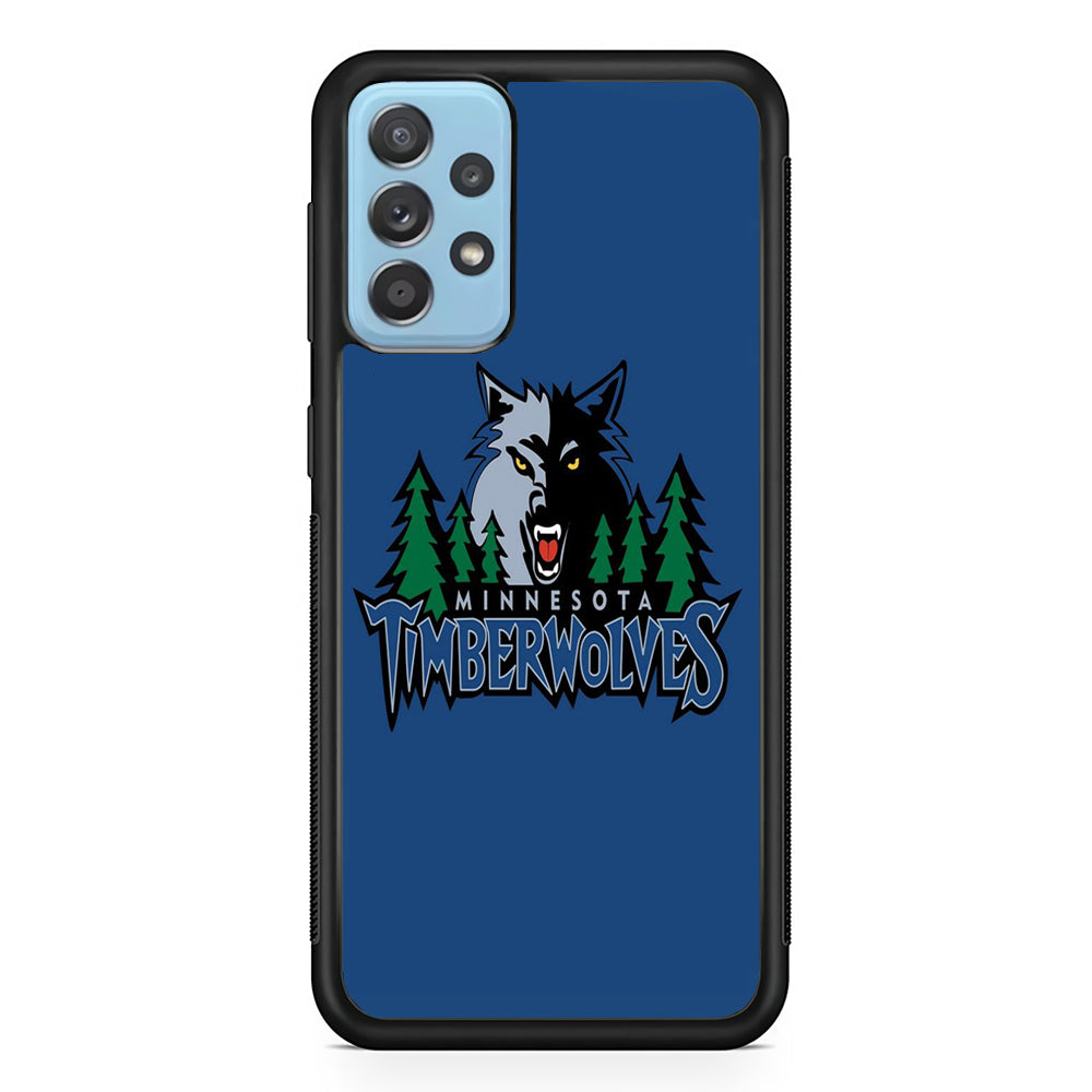 NBA Minnesota Timberwolves Basketball 002 Samsung Galaxy A72 Case-Phone Case-Rubber Black (2D Case)-Altracase
