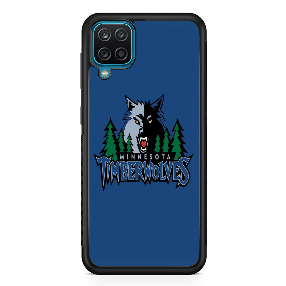 NBA Minnesota Timberwolves Basketball 002 Samsung Galaxy A12 Case-Phone Case-Rubber Black (2D Case)-Altracase