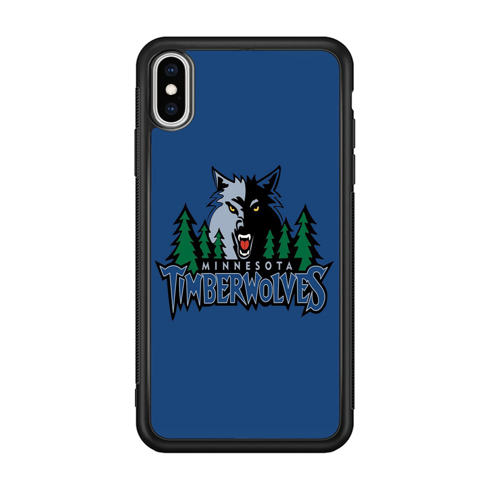 NBA Minnesota Timberwolves Basketball 002 iPhone Xs Case-Phone Case-Rubber Black (2D Case)-Altracase