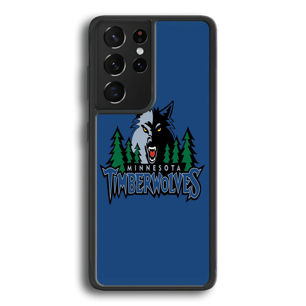 NBA Minnesota Timberwolves Basketball 002 Samsung Galaxy S21 Ultra Case-Phone Case-Rubber Black (2D Case)-Altracase