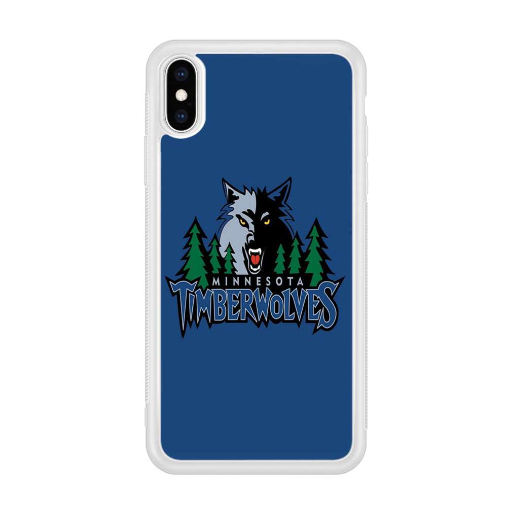 NBA Minnesota Timberwolves Basketball 002 iPhone Xs Case-Phone Case-Rubber White (2D Case)-Altracase