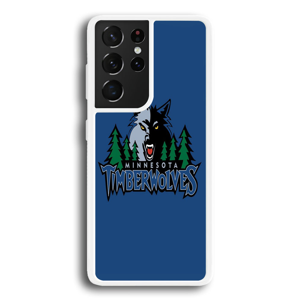 NBA Minnesota Timberwolves Basketball 002 Samsung Galaxy S21 Ultra Case-Phone Case-Rubber White (2D Case)-Altracase