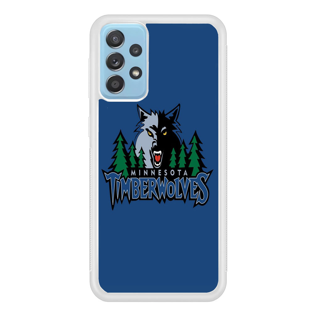 NBA Minnesota Timberwolves Basketball 002 Samsung Galaxy A72 Case-Phone Case-Rubber White (2D Case)-Altracase