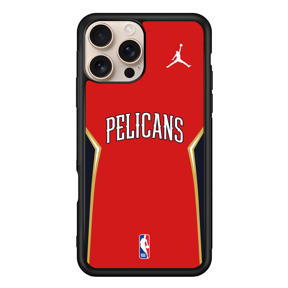 NBA New Orleans Pelicans Red Jordan iPhone 16 Pro Case - Altracase
