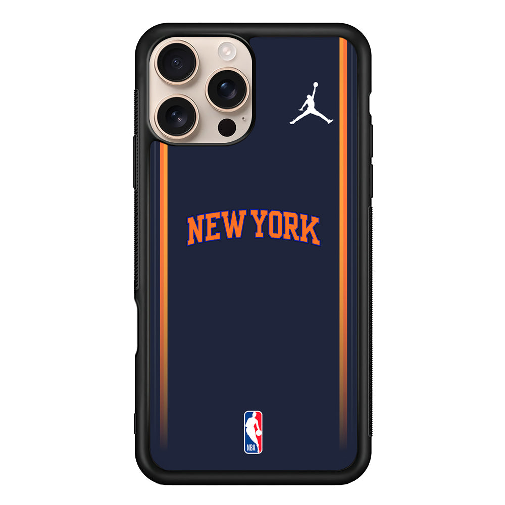 NBA New York Knicks Navy Jordan iPhone 16 Pro Max Case - Altracase