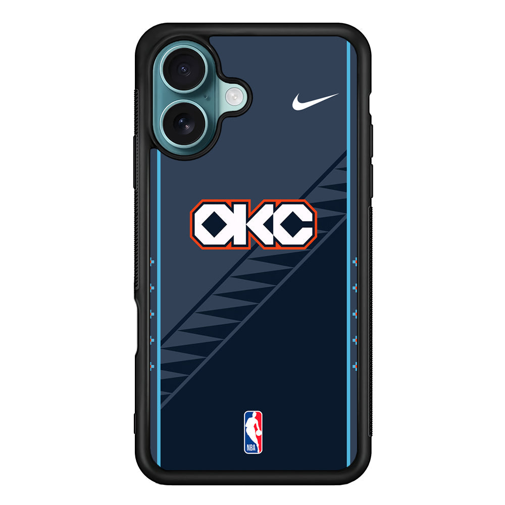 NBA Oklahoma City Thunder Navy Nike iPhone 16 Plus Case - Altracase