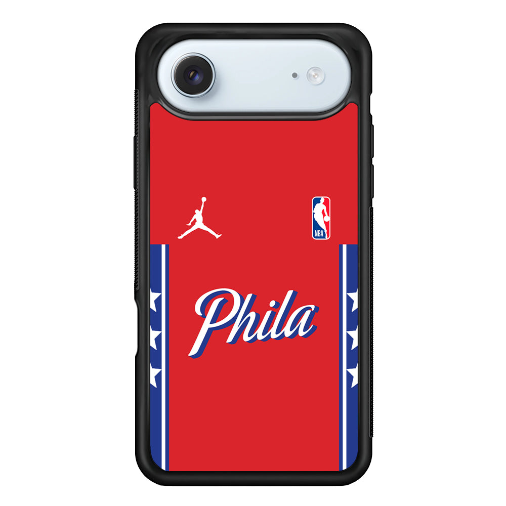 NBA Philadelphia 76ers Red Jordan iPhone 17 Air Case - Altracase