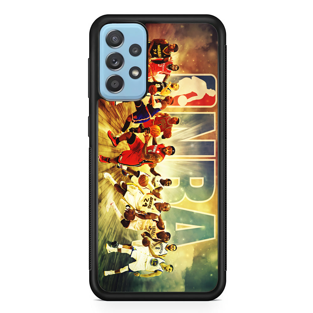 NBA Players Stars Samsung Galaxy A72 Case-Phone Case-Rubber Black (2D Case)-Altracase