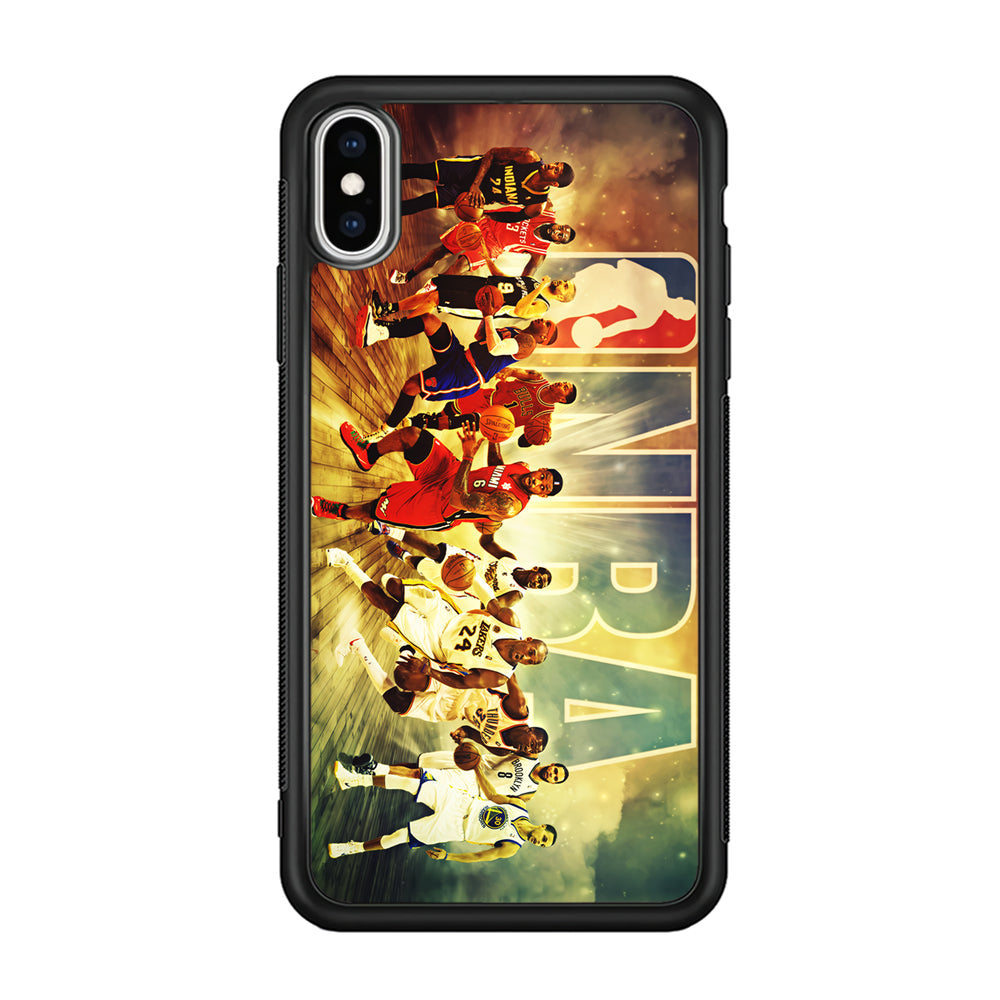 NBA Players Stars iPhone Xs Case-Phone Case-Rubber Black (2D Case)-Altracase