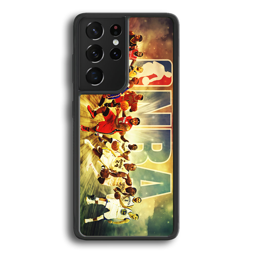 NBA Players Stars Samsung Galaxy S21 Ultra Case-Phone Case-Rubber Black (2D Case)-Altracase