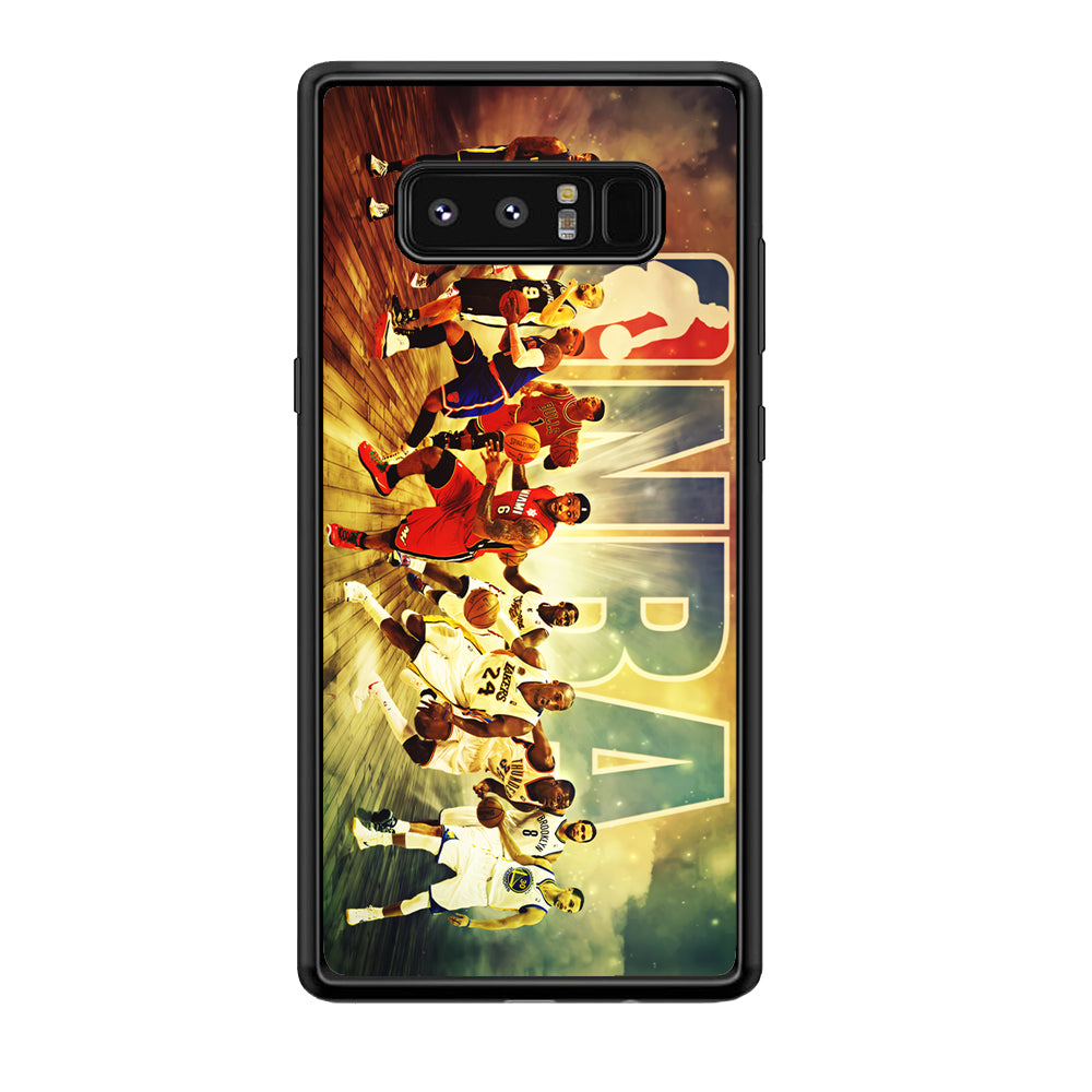 NBA Players Stars Samsung Galaxy Note 8 Case-Phone Case-Rubber Black (2D Case)-Altracase