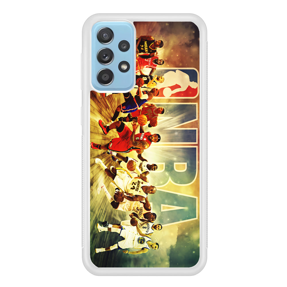 NBA Players Stars Samsung Galaxy A72 Case-Phone Case-Rubber White (2D Case)-Altracase