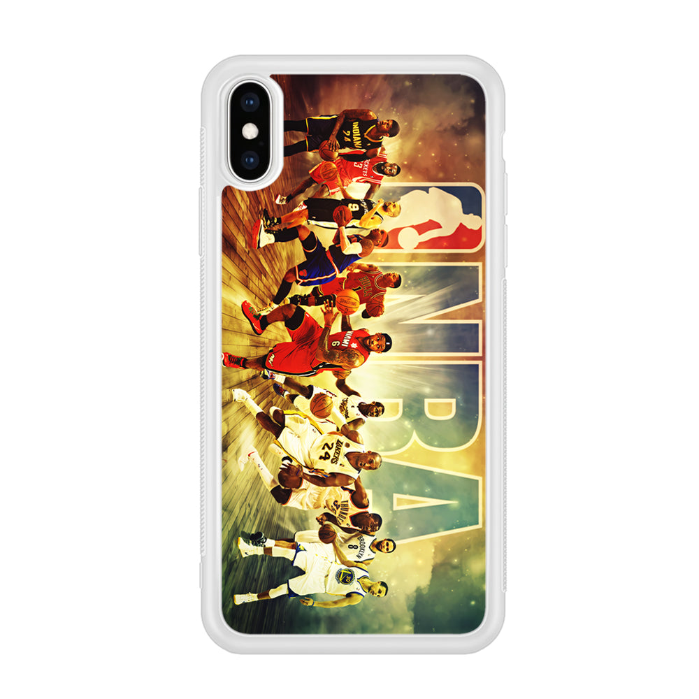 NBA Players Stars iPhone Xs Case-Phone Case-Rubber White (2D Case)-Altracase