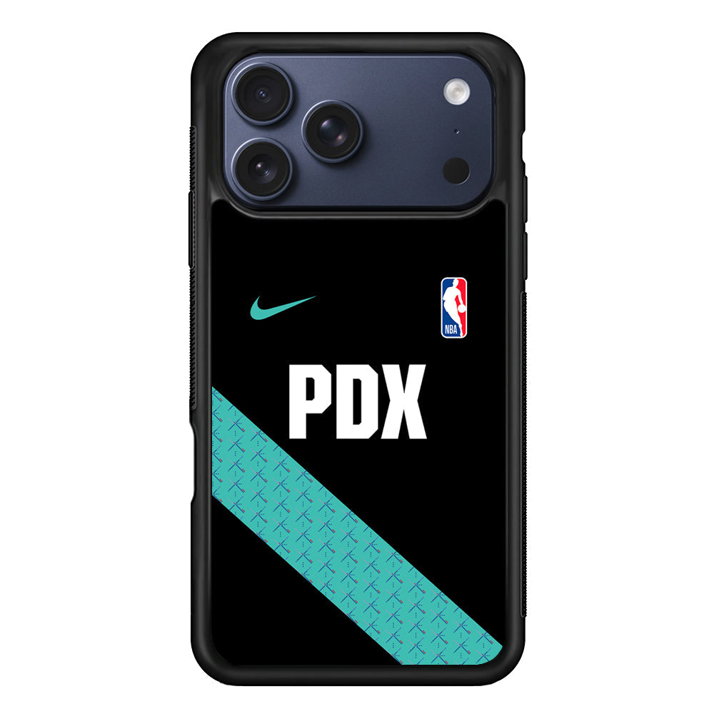 NBA Portland Trail Blazers Black Nike iPhone 17 Pro Max Case - Altracase