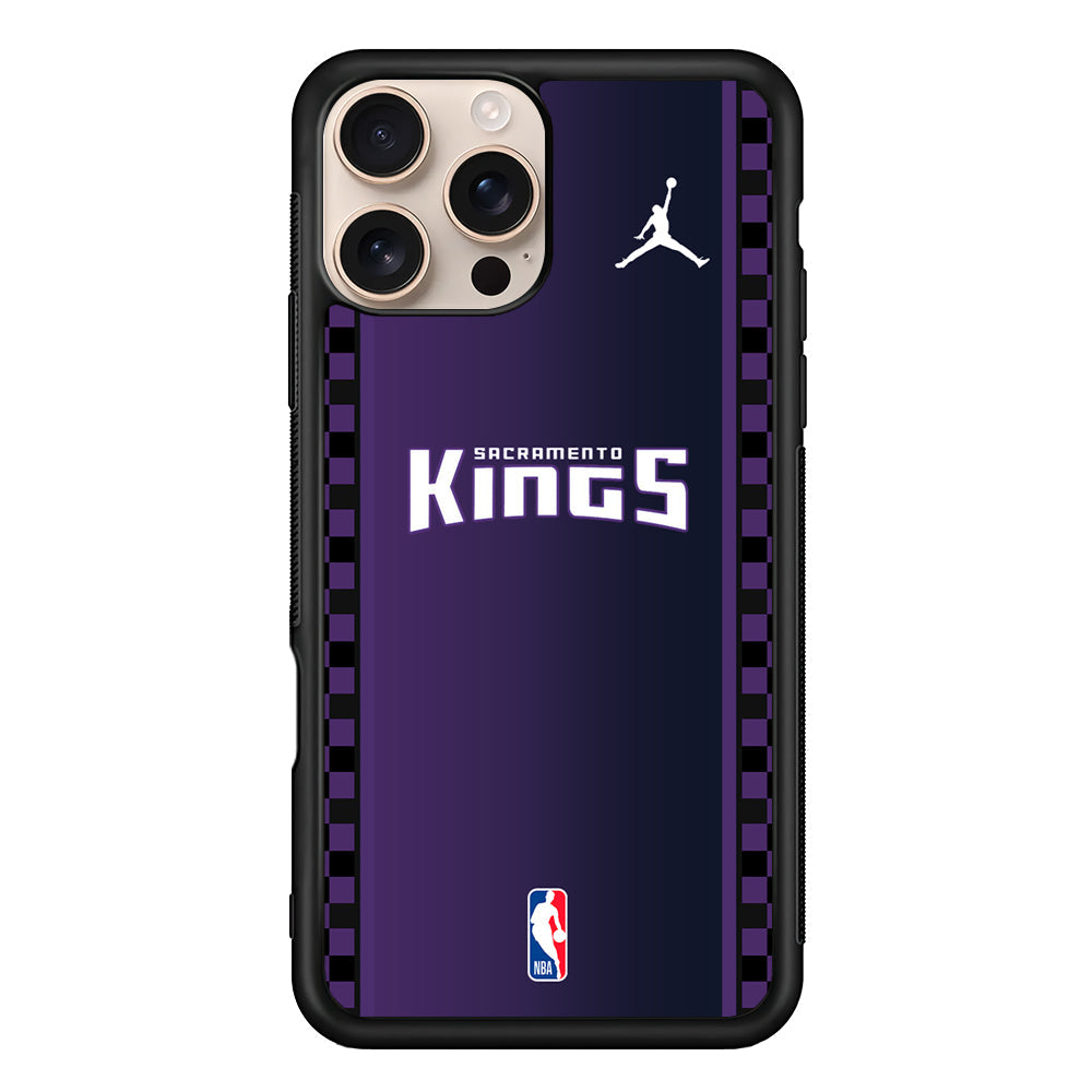 NBA Sacramento Kings Purple Jordan iPhone 16 Pro Max Case - Altracase