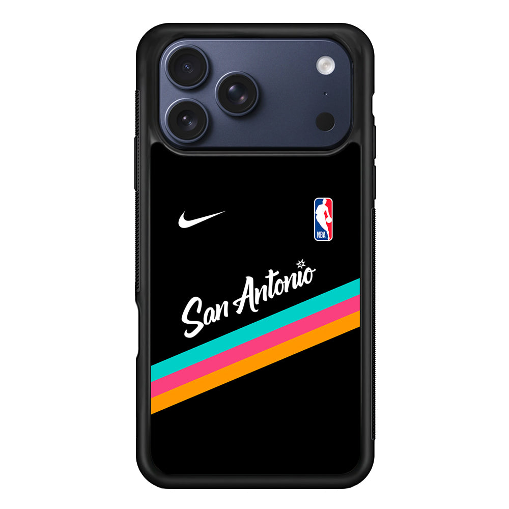 NBA San Antonio Spurs Black Nike iPhone 17 Pro Max Case - Altracase