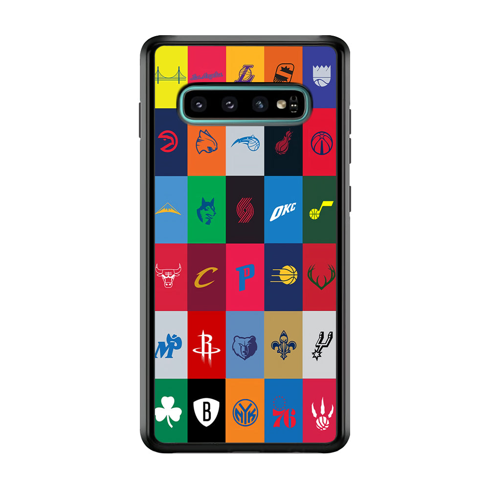 NBA Team Logos Samsung Galaxy S10 Case-Phone Case-Rubber Black (2D Case)-Altracase