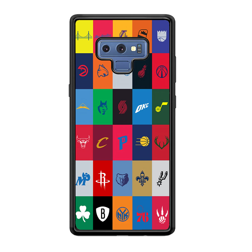 NBA Team Logos Samsung Galaxy Note 9 Case-Phone Case-Tempered Glass Case-Altracase