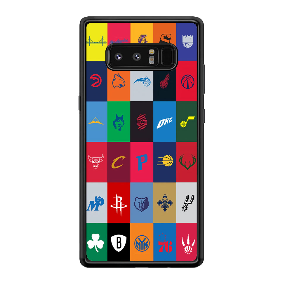 NBA Team Logos Samsung Galaxy Note 8 Case-Phone Case-Tempered Glass Case-Altracase