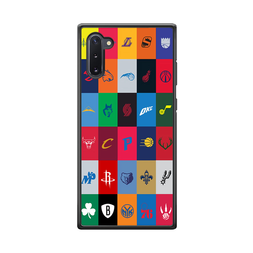 NBA Team Logos Samsung Galaxy Note 10 Case-Phone Case-Rubber Black (2D Case)-Altracase