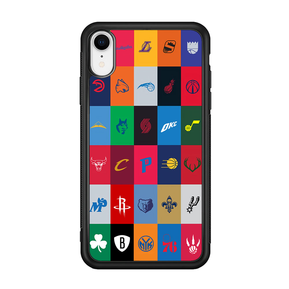 NBA Team Logos iPhone XR Case-Phone Case-Rubber Black (2D Case)-Altracase