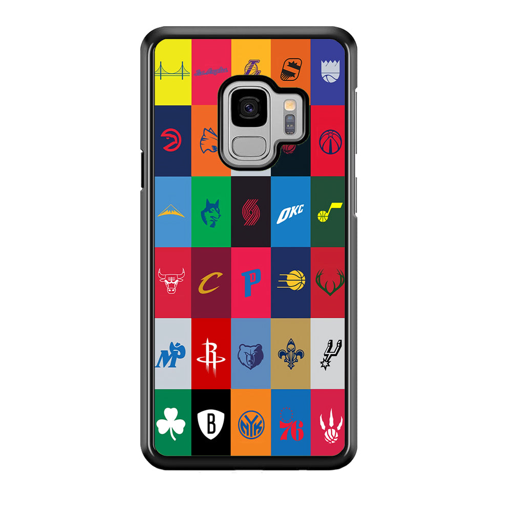 NBA Team Logos Samsung Galaxy S9 Case-Phone Case-Rubber Black (2D Case)-Altracase