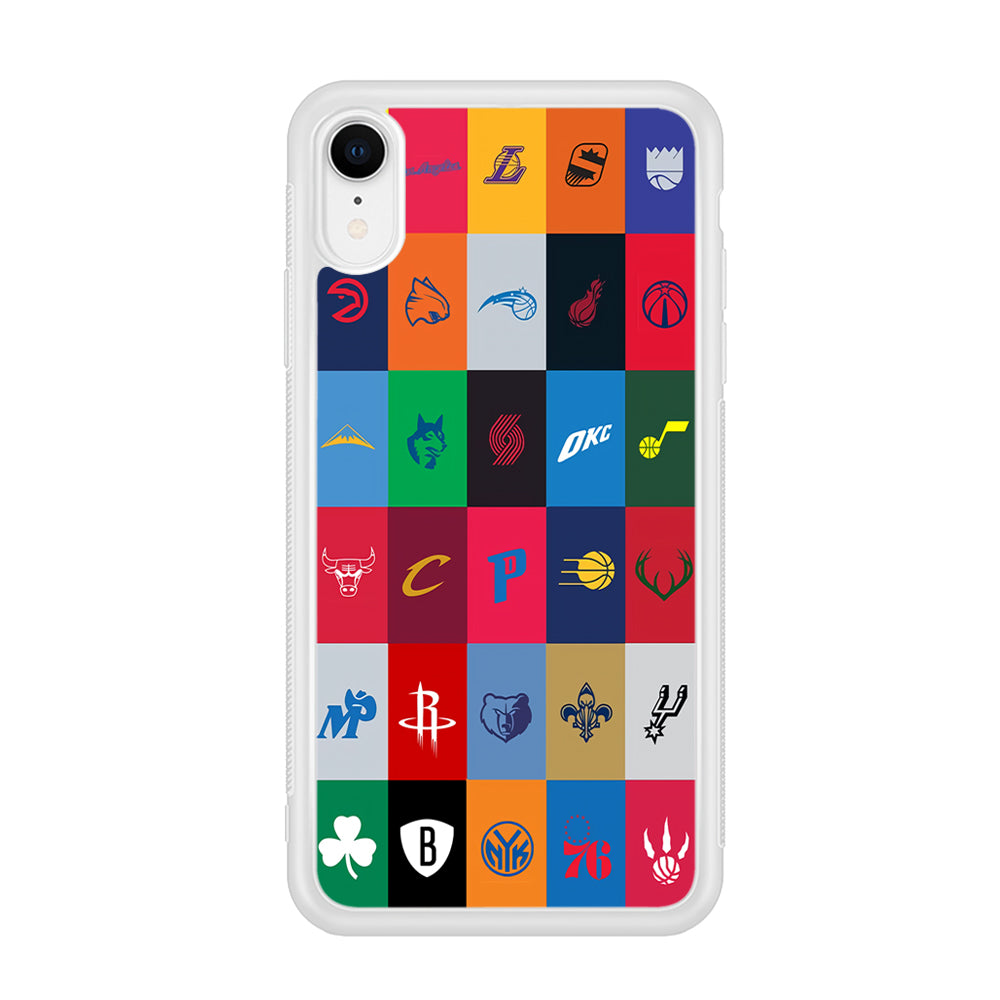 NBA Team Logos iPhone XR Case-Phone Case-Rubber White (2D Case)-Altracase