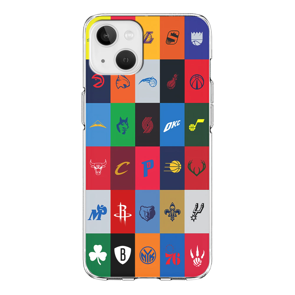 NBA Team Logos iPhone 14 Case-Phone Case-Clear Soft Case-Altracase