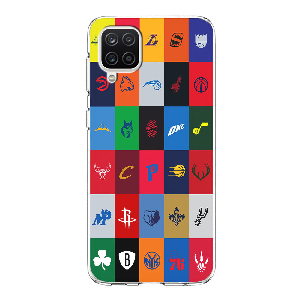 NBA Team Logos Samsung Galaxy A12 Case-Phone Case-Clear Soft Case-Altracase