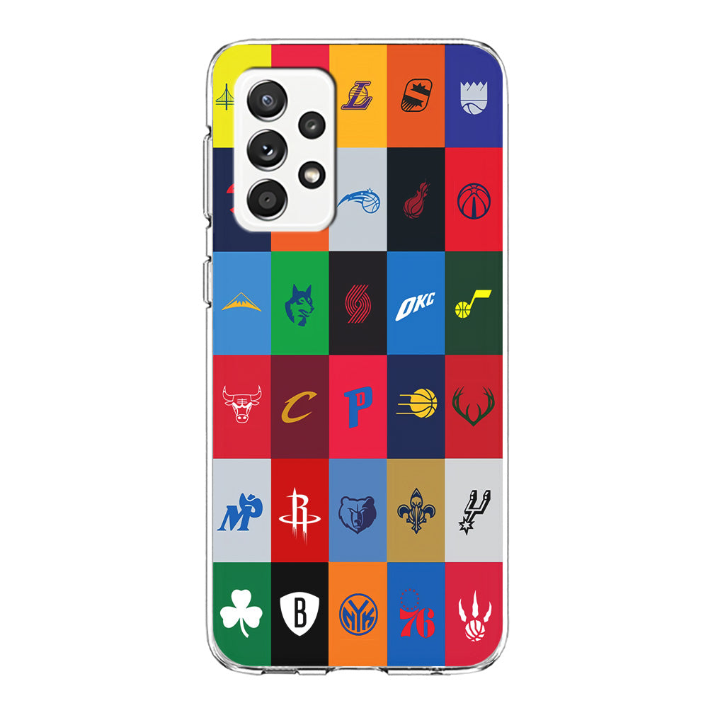 NBA Team Logos Samsung Galaxy A72 Case-Phone Case-Clear Soft Case-Altracase