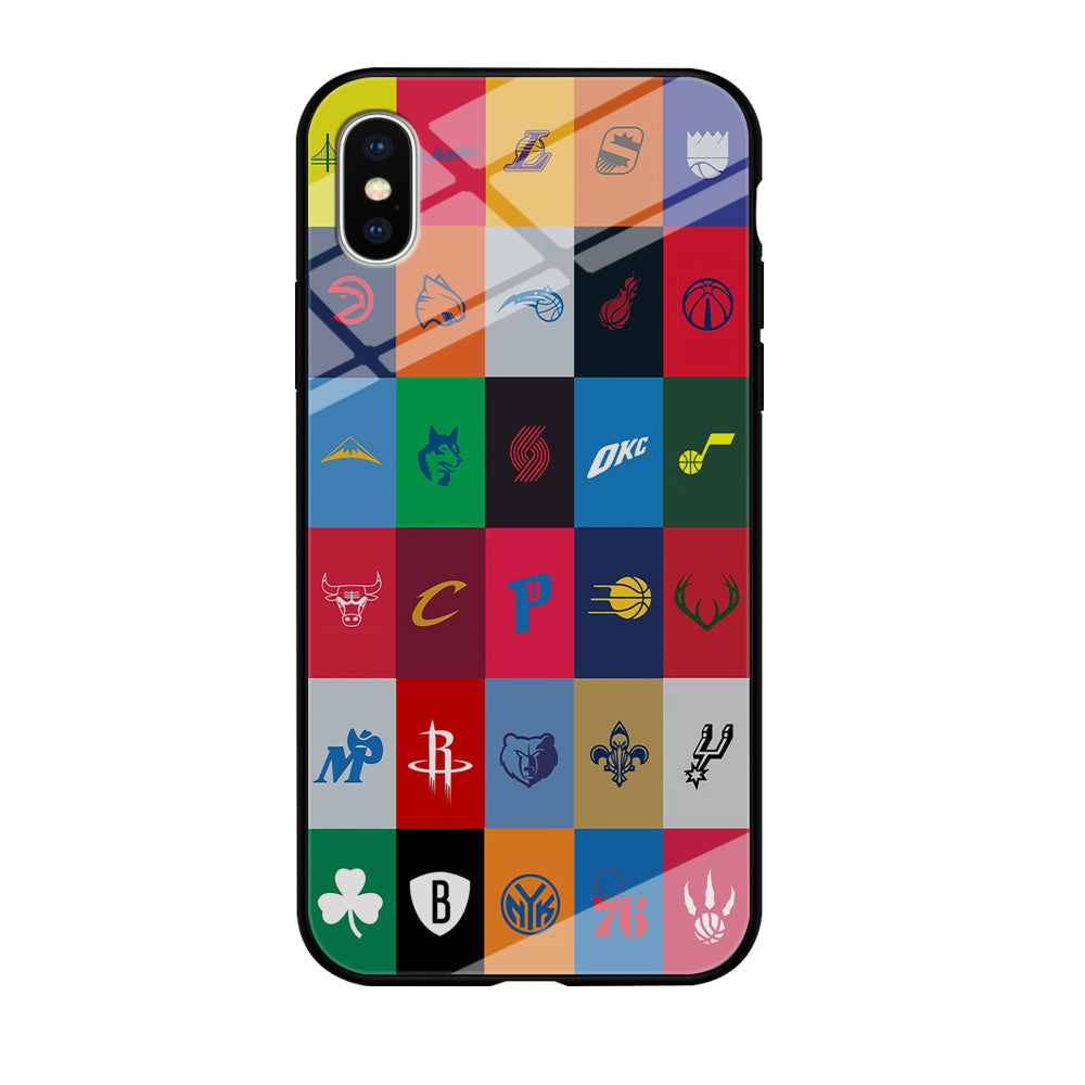 NBA Team Logos iPhone Xs Case-Phone Case-Tempered Glass Case-Altracase