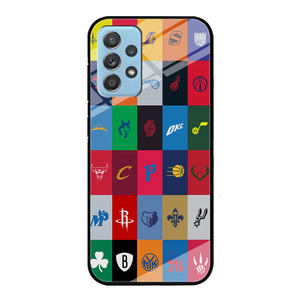 NBA Team Logos Samsung Galaxy A72 Case-Phone Case-Tempered Glass Case-Altracase